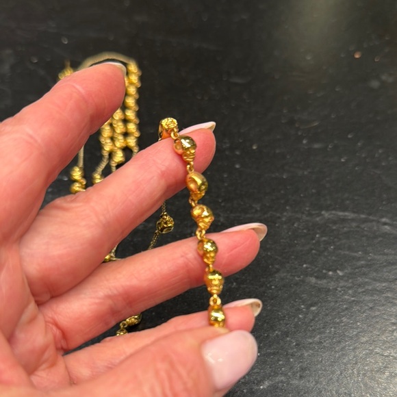 GIVENCHY made in Italy Skull Gold 20”Long Necklace - Picture 4 of 11